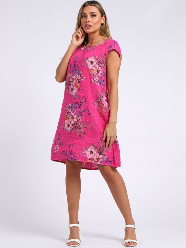 Pasquelina - MADE IN ITALY Dress One-Size (8-12) Fushcia NZ LUMA