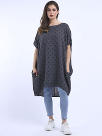 Fernanda - MADE IN ITALY Top One SIze (18-26) Charcoal NZ LUMA