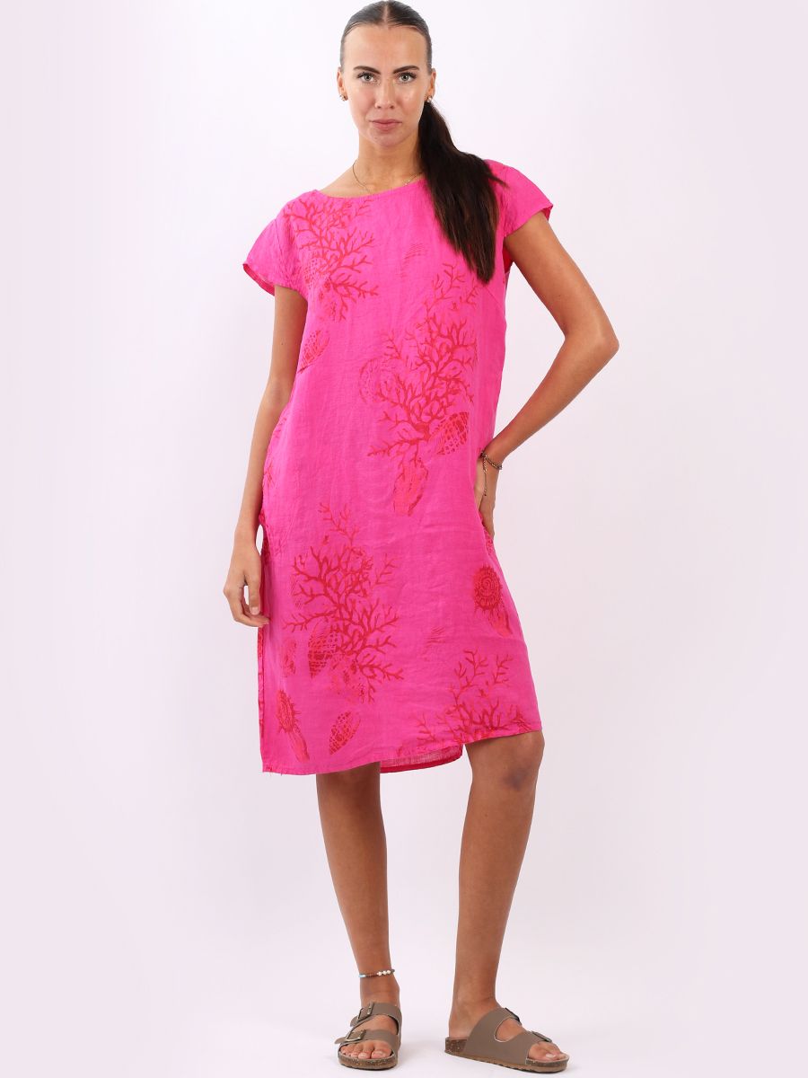 Aria - MADE IN ITALY Dress One Size (10-16) Fuschia NZ LUMA