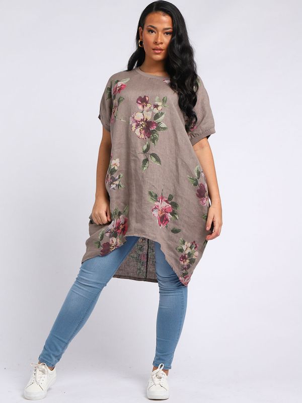 Lucia - MADE IN ITALY Top One Size Mocha NZ LUMA
