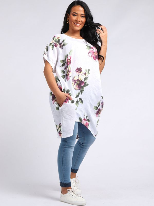 Lucia - MADE IN ITALY Top One Size White NZ LUMA