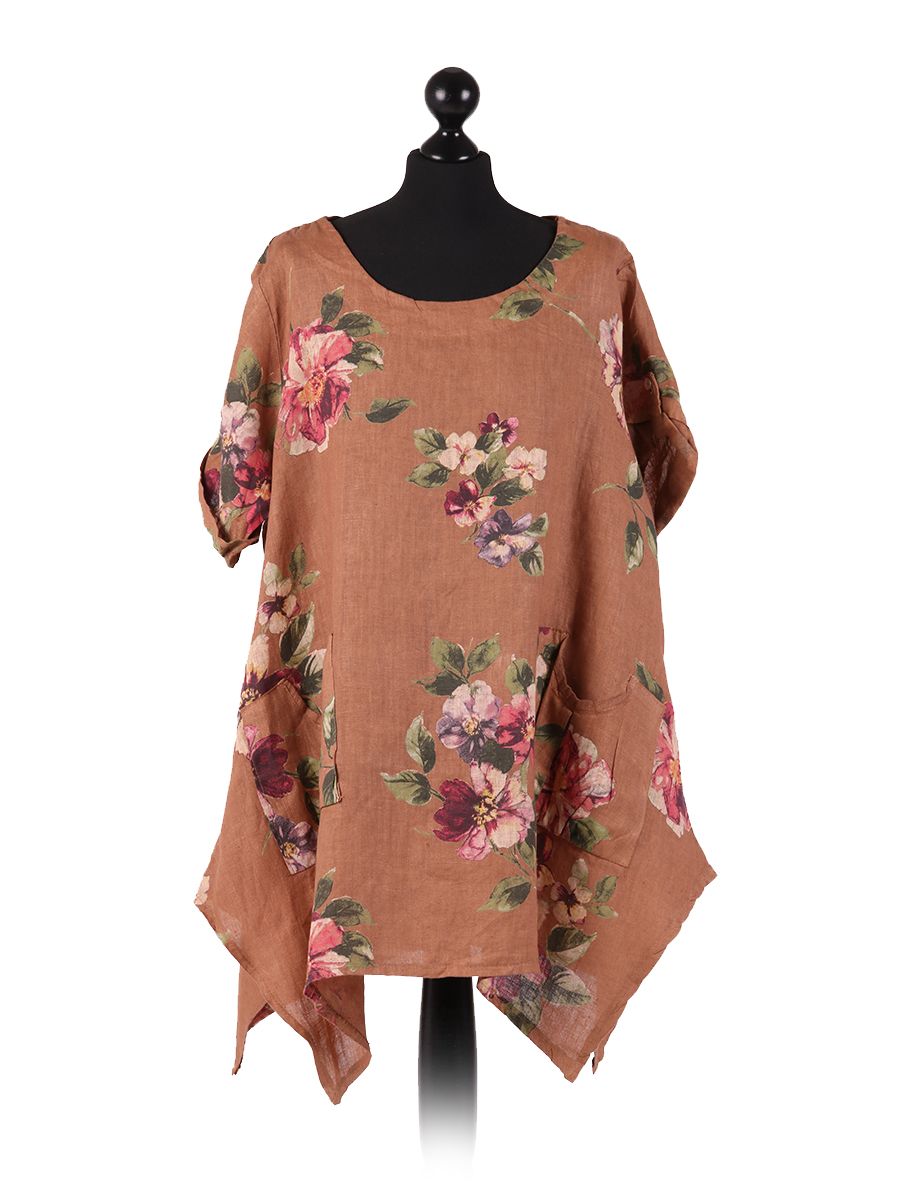 Nicole - MADE IN ITALY Top (18-22) Brown NZ LUMA