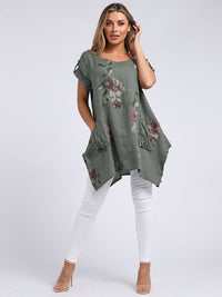 Nicole - MADE IN ITALY Top (18-22) Khaki NZ LUMA