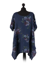 Nicole - MADE IN ITALY Top (18-22) Navy NZ LUMA