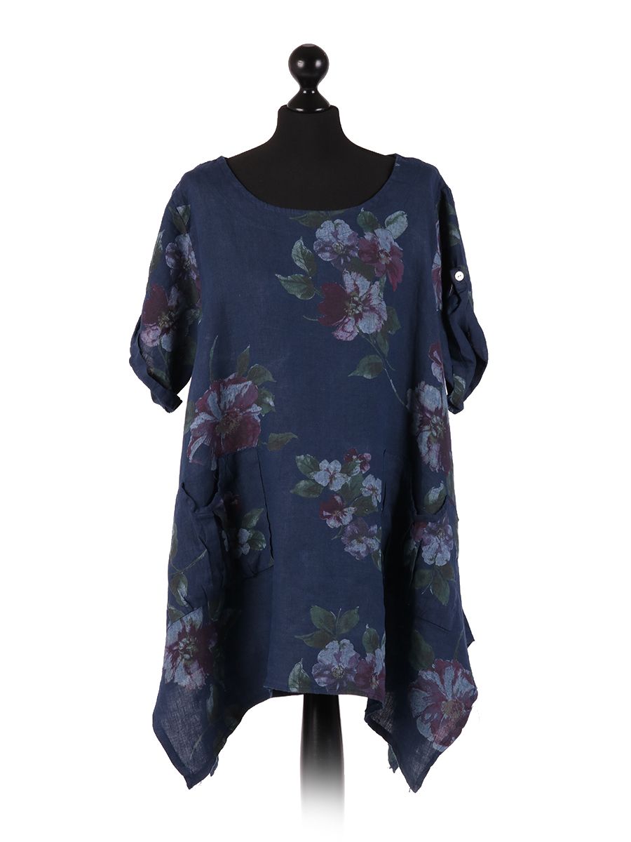 Nicole - MADE IN ITALY Top (18-22) Navy NZ LUMA