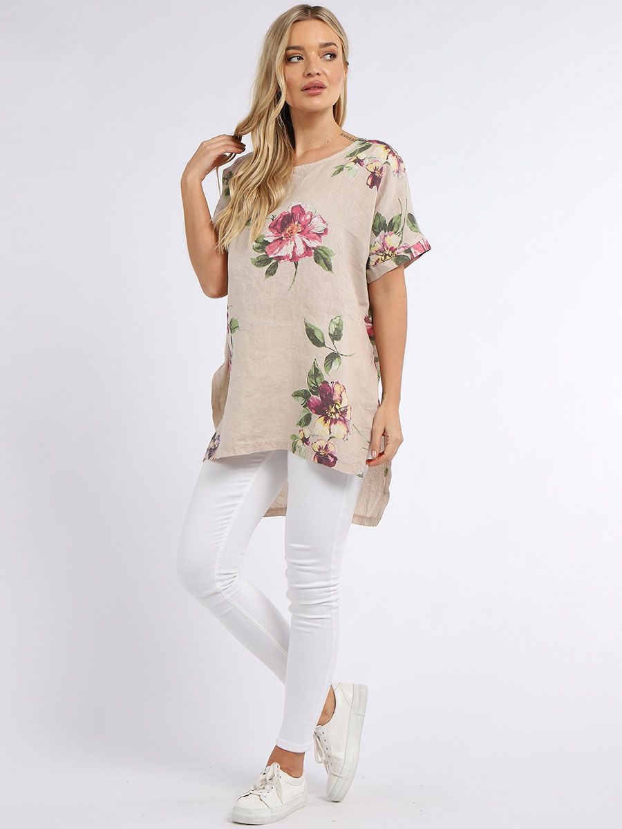 Arianna - MADE IN ITALY Top One Size (12-18) Beige NZ LUMA