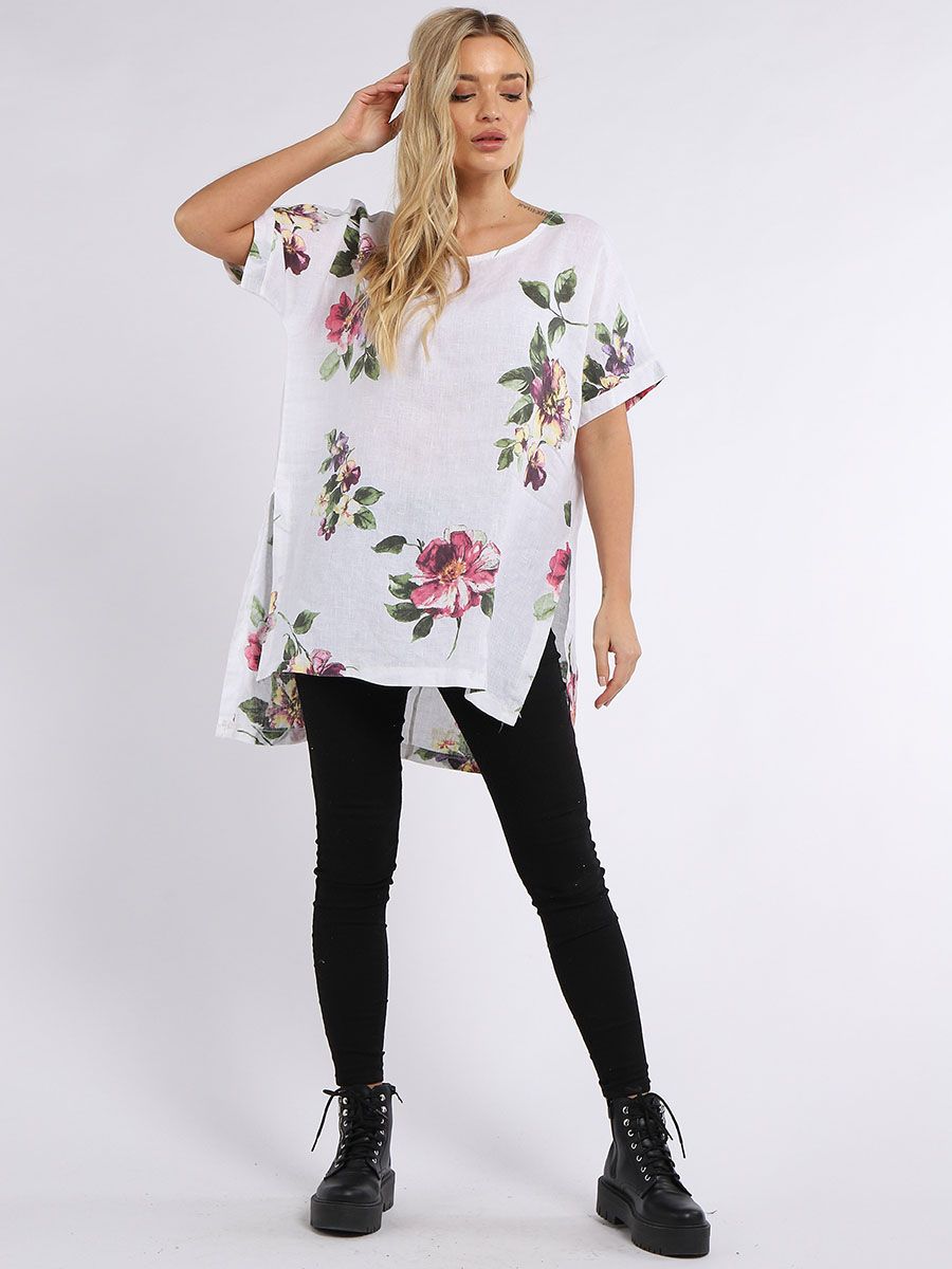 Arianna - MADE IN ITALY Top One Size (12-18) White NZ LUMA
