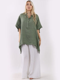 Thomasina - MADE IN ITALY Top One Size (16-24) Khaki NZ LUMA