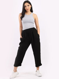 Perla - MADE IN ITALY Pant One Size (10-16) Black NZ LUMA