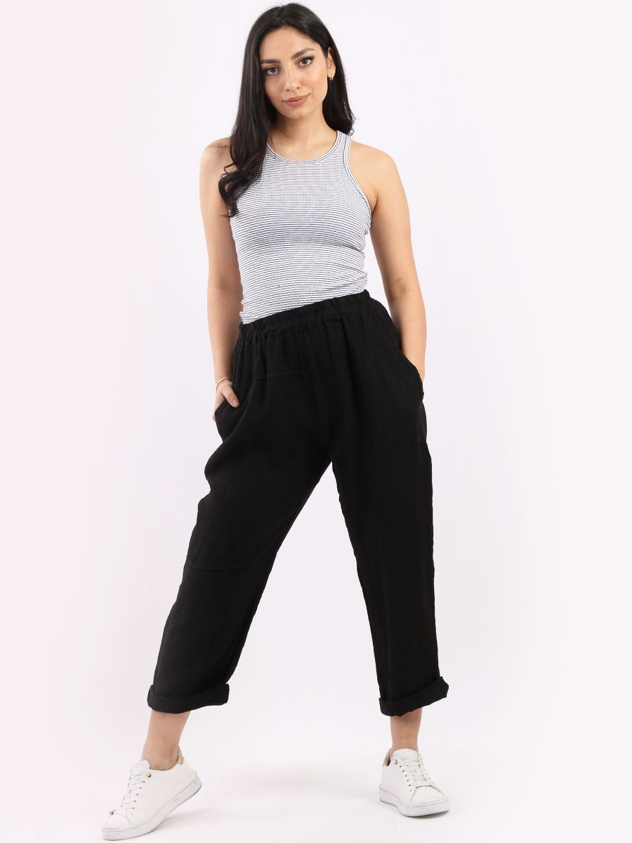 Perla - MADE IN ITALY Pant One Size (10-16) Black NZ LUMA