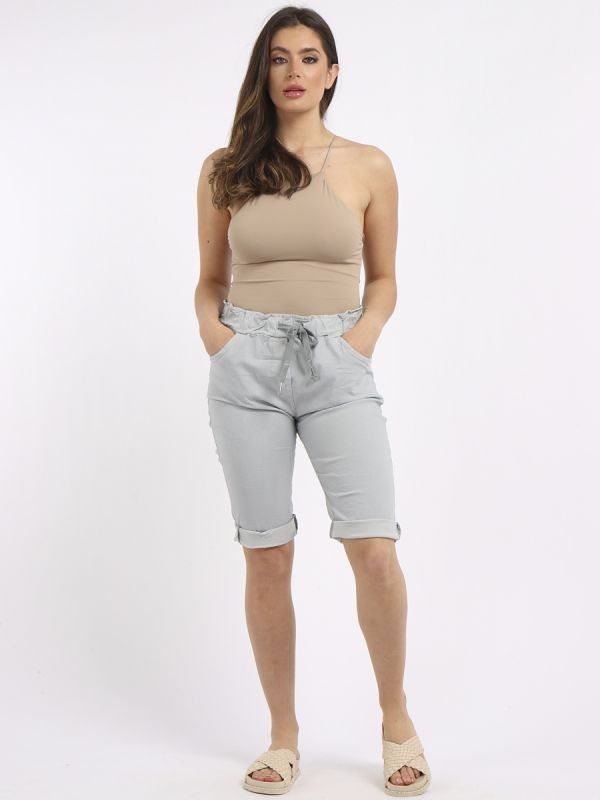 Azzurra - MADE IN ITALY Shorts One Size (10-16) One size (16-20) Silver NZ LUMA