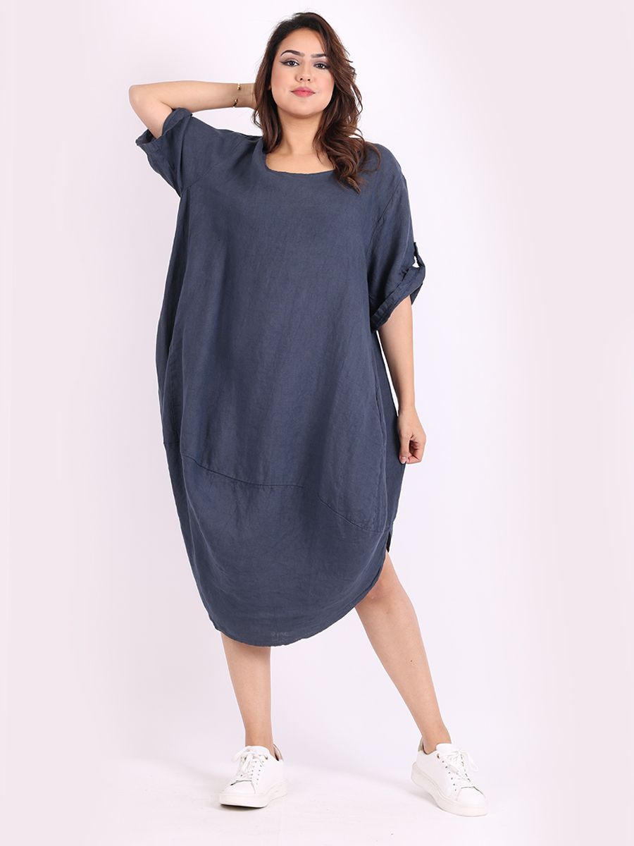 Agnesina - MADE IN ITALY Dress One Size (14-20) Navy NZ LUMA