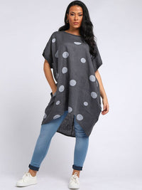 Francesca - MADE IN ITALY Top One Size Charcoal NZ LUMA