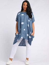 Francesca - MADE IN ITALY Top One Size Denim NZ LUMA