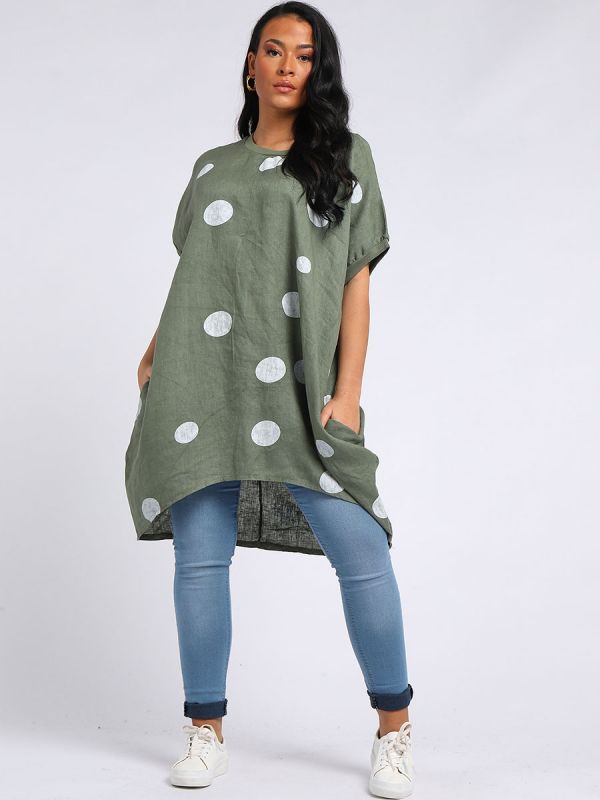 Francesca - MADE IN ITALY Top One Size Khaki NZ LUMA