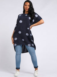 Francesca - MADE IN ITALY Top One Size Navy NZ LUMA