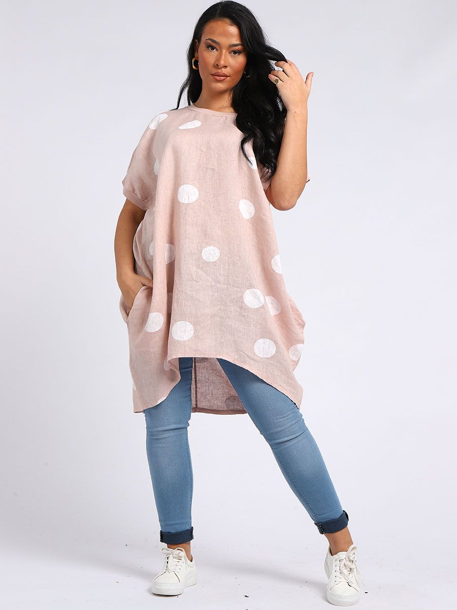 Francesca - MADE IN ITALY Top One Size Pink Nude NZ LUMA