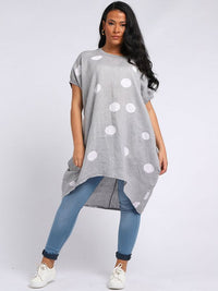 Francesca - MADE IN ITALY Top One Size Grey NZ LUMA