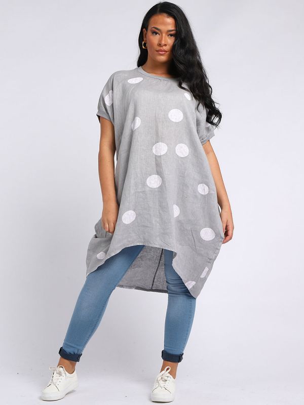 Francesca - MADE IN ITALY Top One Size Grey NZ LUMA
