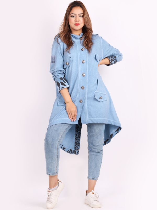 Fiametta - MADE IN ITALY Jacket One Size (14-22) Denim NZ LUMA