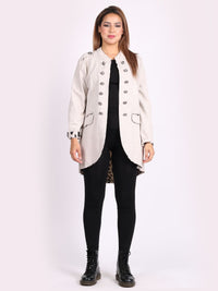 Maddalena - MADE IN ITALY Jacket One Size (10-16) Beige NZ LUMA