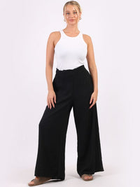 Matilde - MADE IN ITALY Pant One Size (10-14) Black NZ LUMA