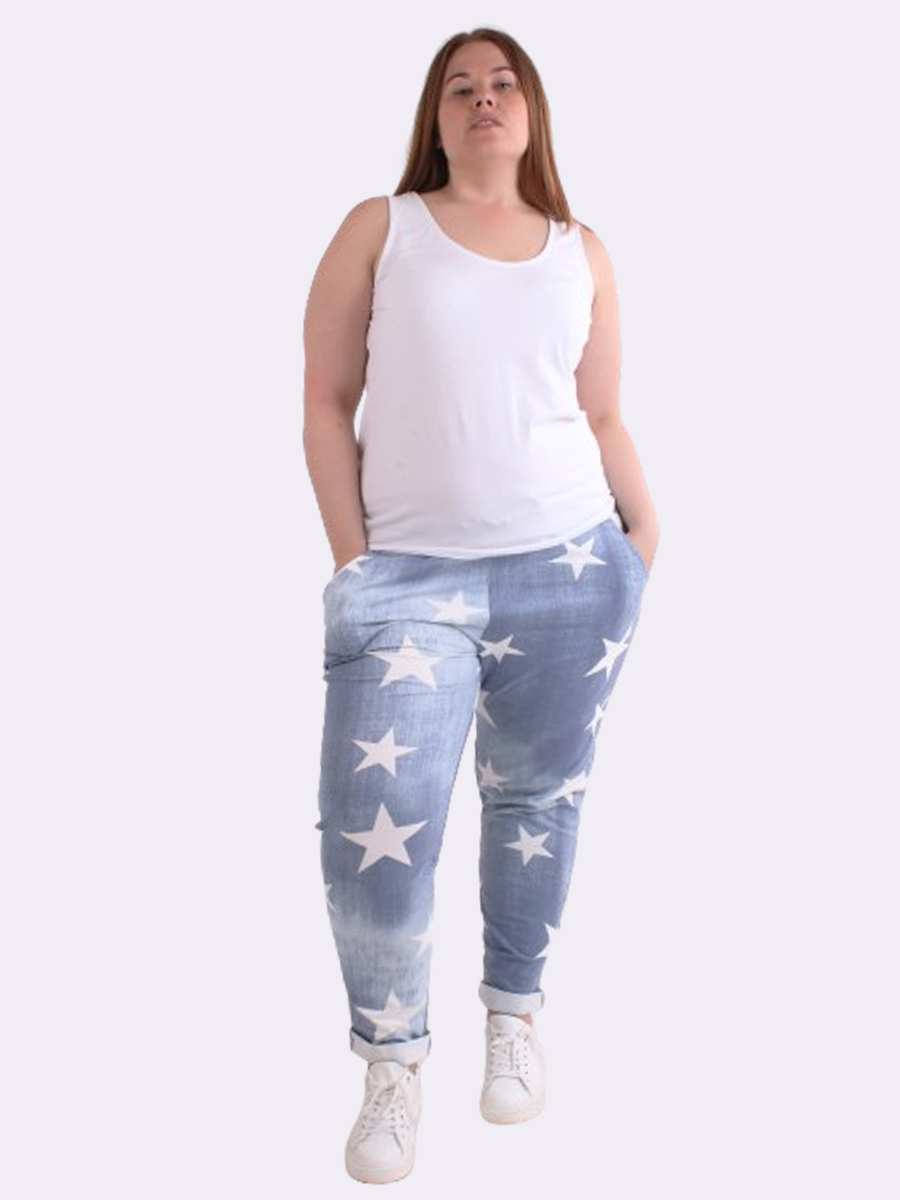 Sofia - MADE IN ITALY Pant Large (16+) Light Blue Denim NZ LUMA