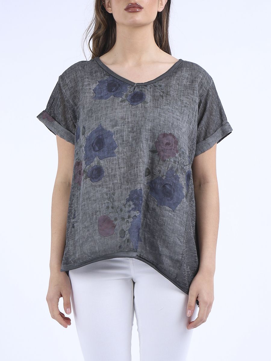 Balina - MADE IN ITALY Top One Size (10-16) Charcoal NZ LUMA