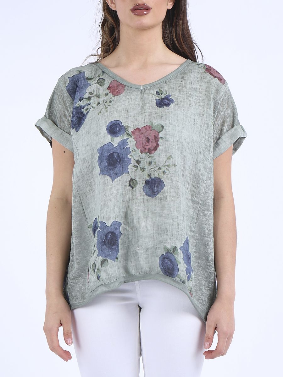 Balina - MADE IN ITALY Top One Size (10-16) Khaki NZ LUMA