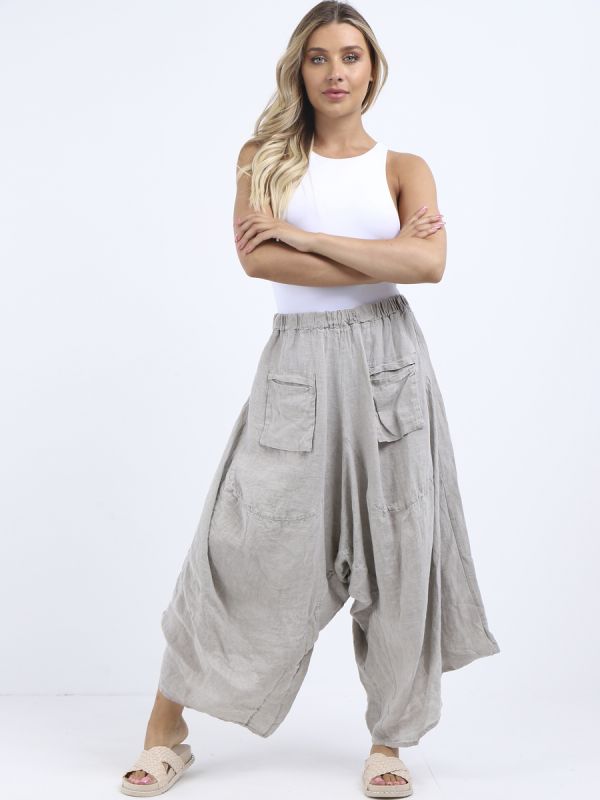 Iseppa - MADE IN ITALY Pant One Size (12-16) Beige NZ LUMA