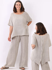 Lovinia - MADE IN ITALY Top One Size (10-16) Beige NZ LUMA