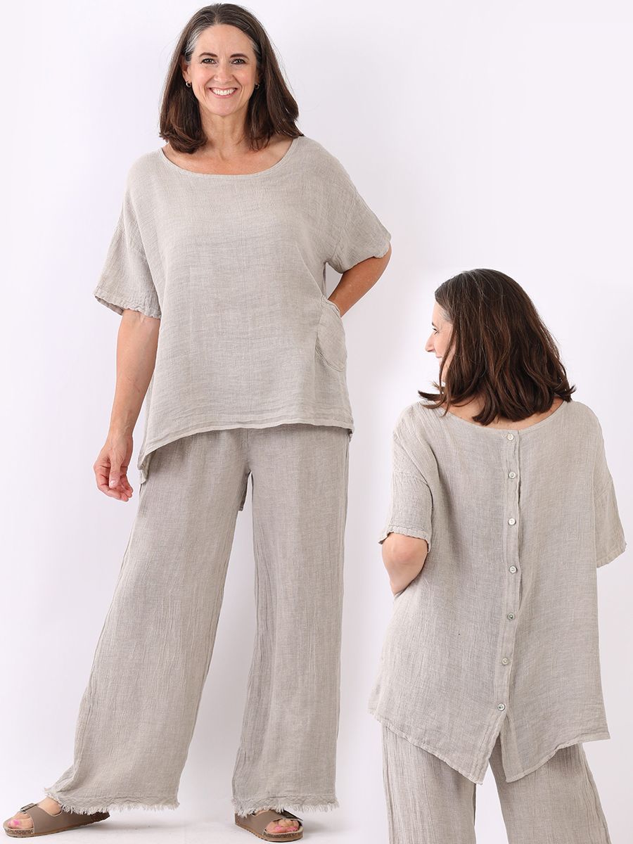 Lovinia - MADE IN ITALY Top One Size (10-16) Beige NZ LUMA