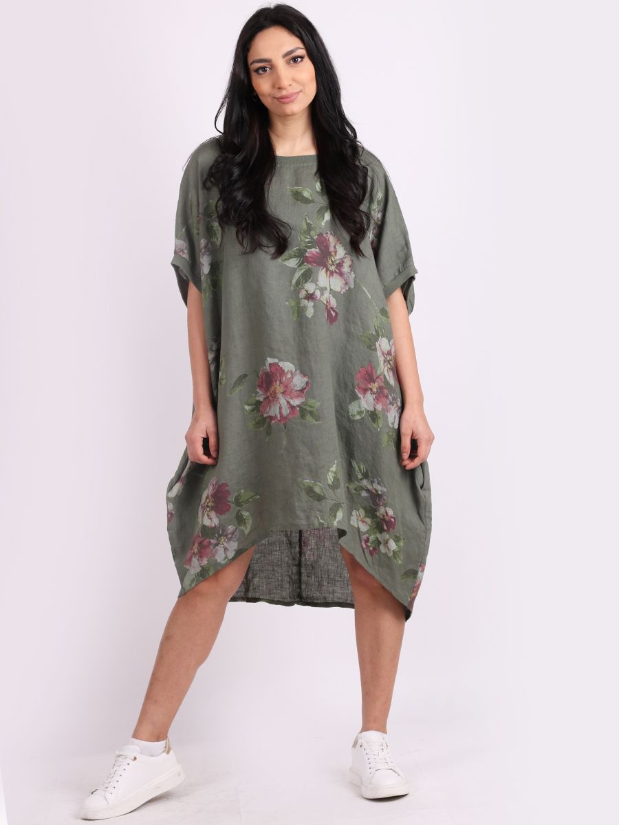 Lucia - MADE IN ITALY Top One Size Dark Khaki NZ LUMA