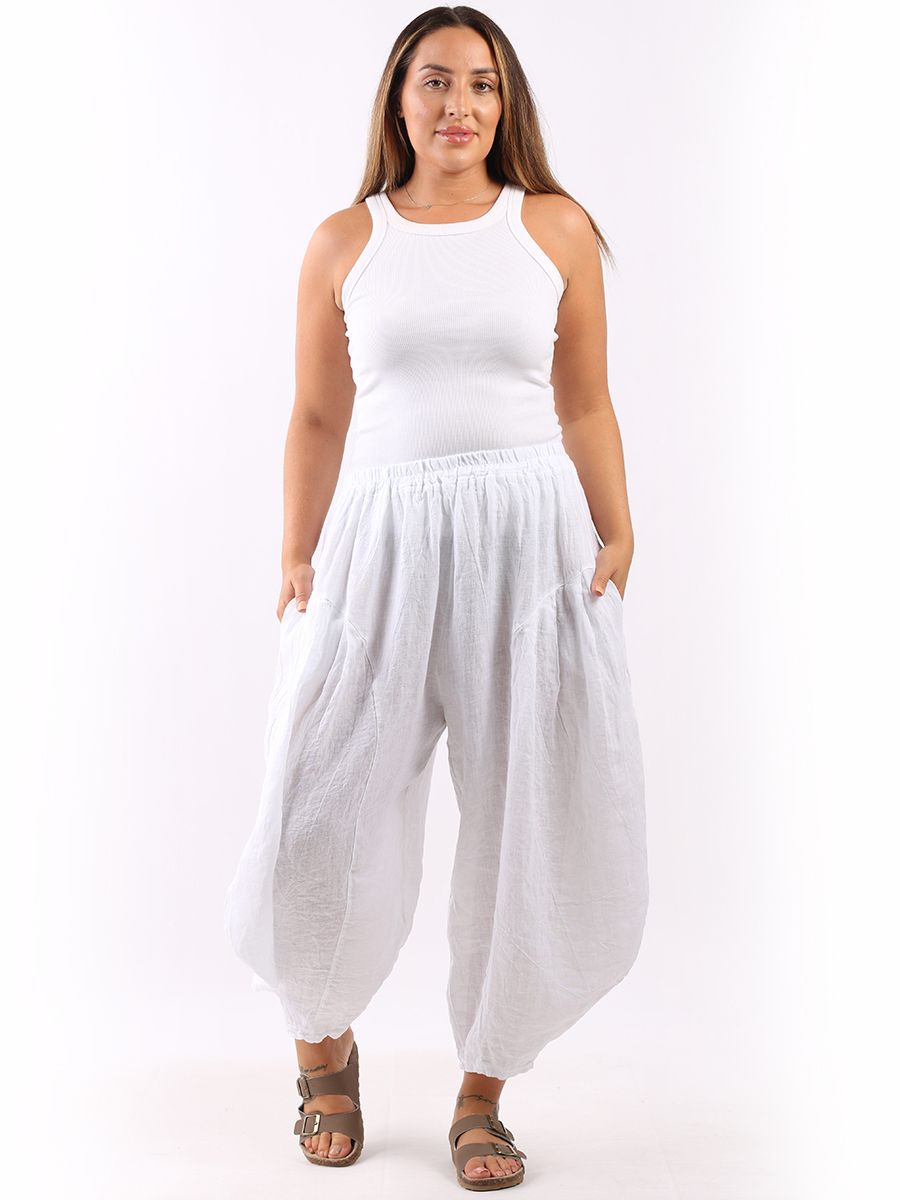 Chiara - MADE IN ITALY Pant One Size (10-16) White NZ LUMA
