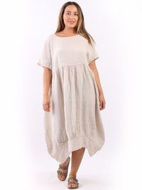 Telisina - MADE IN ITALY Dress One Size (12-18) Beige NZ LUMA