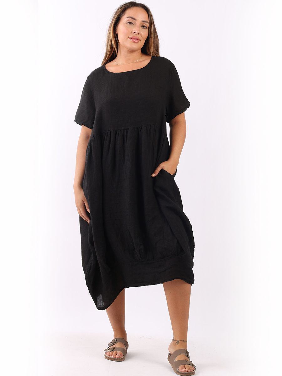 Telisina - MADE IN ITALY Dress One Size (12-18) Black NZ LUMA