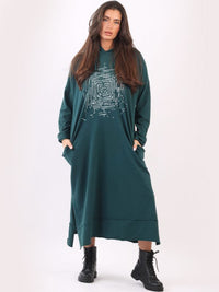 Rossi - MADE IN ITALY Dress One Size (12-18) Teal NZ LUMA