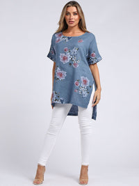 Bianca - MADE IN ITALY Top One Size Denim NZ LUMA