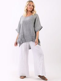 Roberta - MADE IN ITALY Top One Size (10-18) Charcoal NZ LUMA