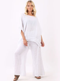 Roberta - MADE IN ITALY Top One Size (10-18) White NZ LUMA