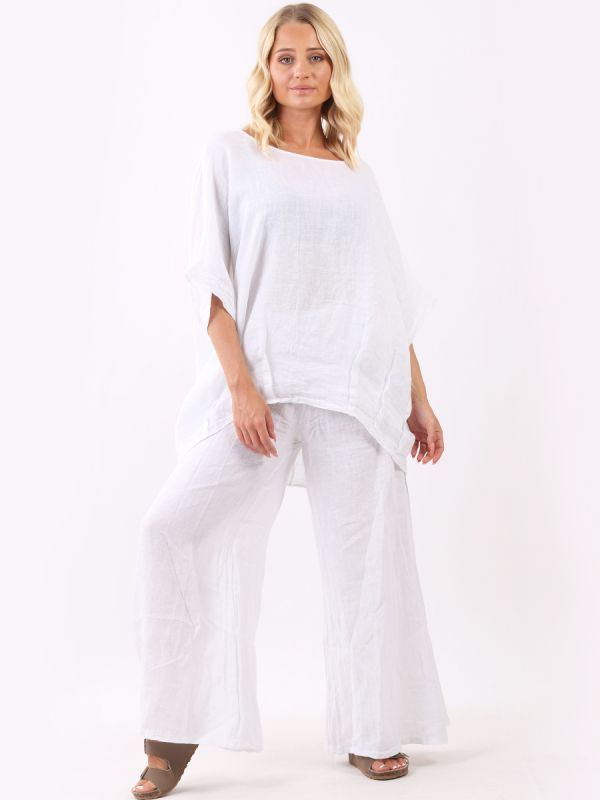 Roberta - MADE IN ITALY Top One Size (10-18) White NZ LUMA