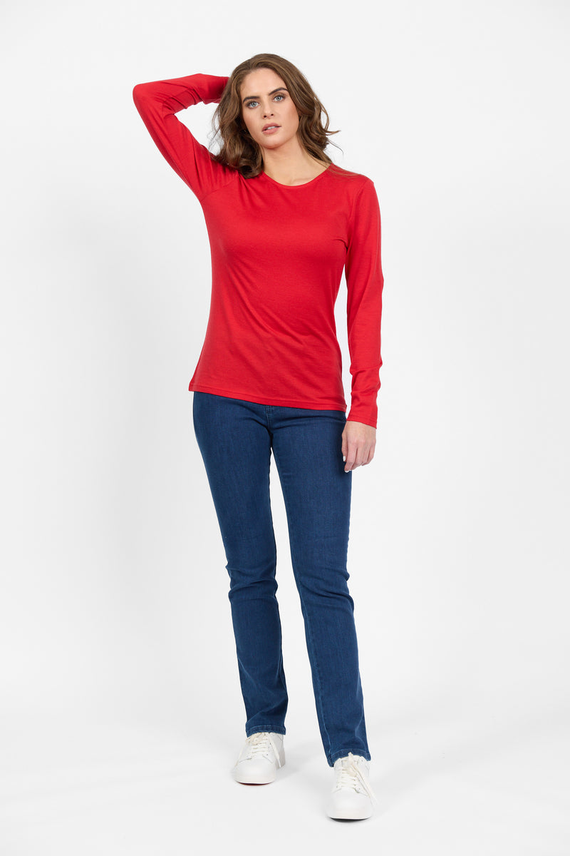 100% Merino Basic L/S Crew - VASSALLI Top NZ LUMA