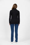 100% Merino Basic L/S Polo - Black - VASSALLI Top NZ LUMA