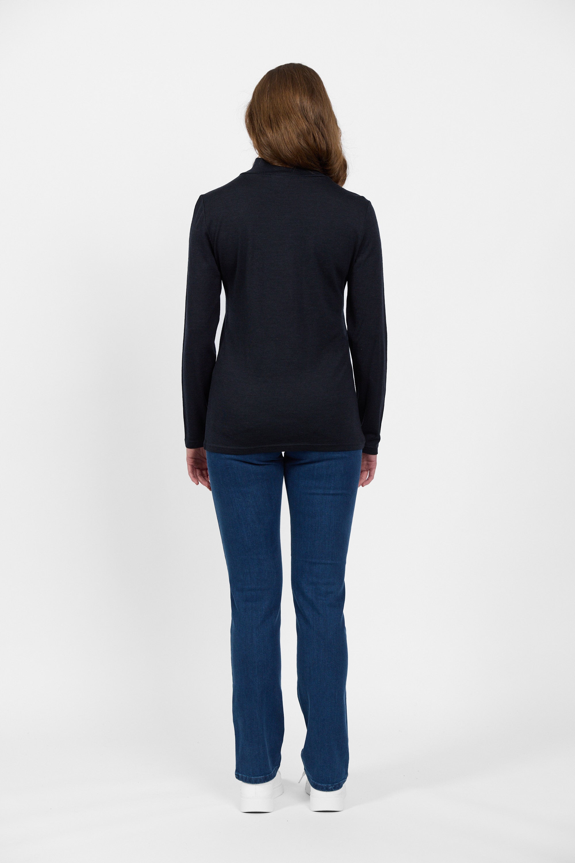 100% Merino Basic L/S Polo - Midnight - VASSALLI Top NZ LUMA