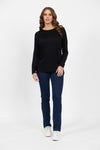 100% Merino L/S Top w Back Placket - VASSALLI Top NZ LUMA