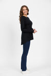 100% Merino L/S Top w Back Placket - VASSALLI Top NZ LUMA