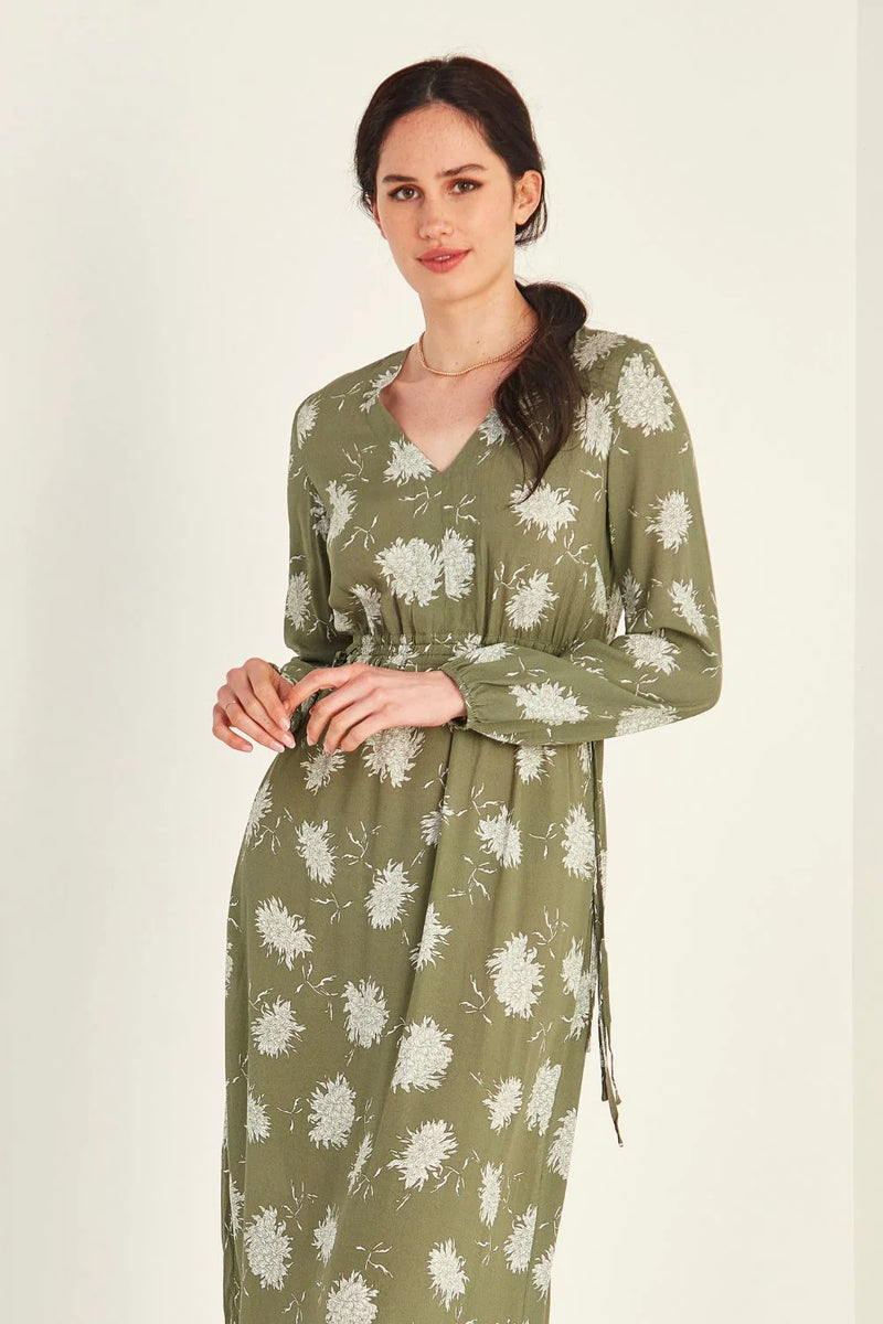 Sandra Dress - Sage Print - LEMON TREE