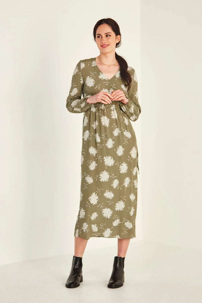 Sandra Dress - Sage Print - LEMON TREE