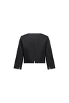 3/4 Sleeve Single Button Cropped Jacket - Black - VASSALLI Jacket NZ LUMA