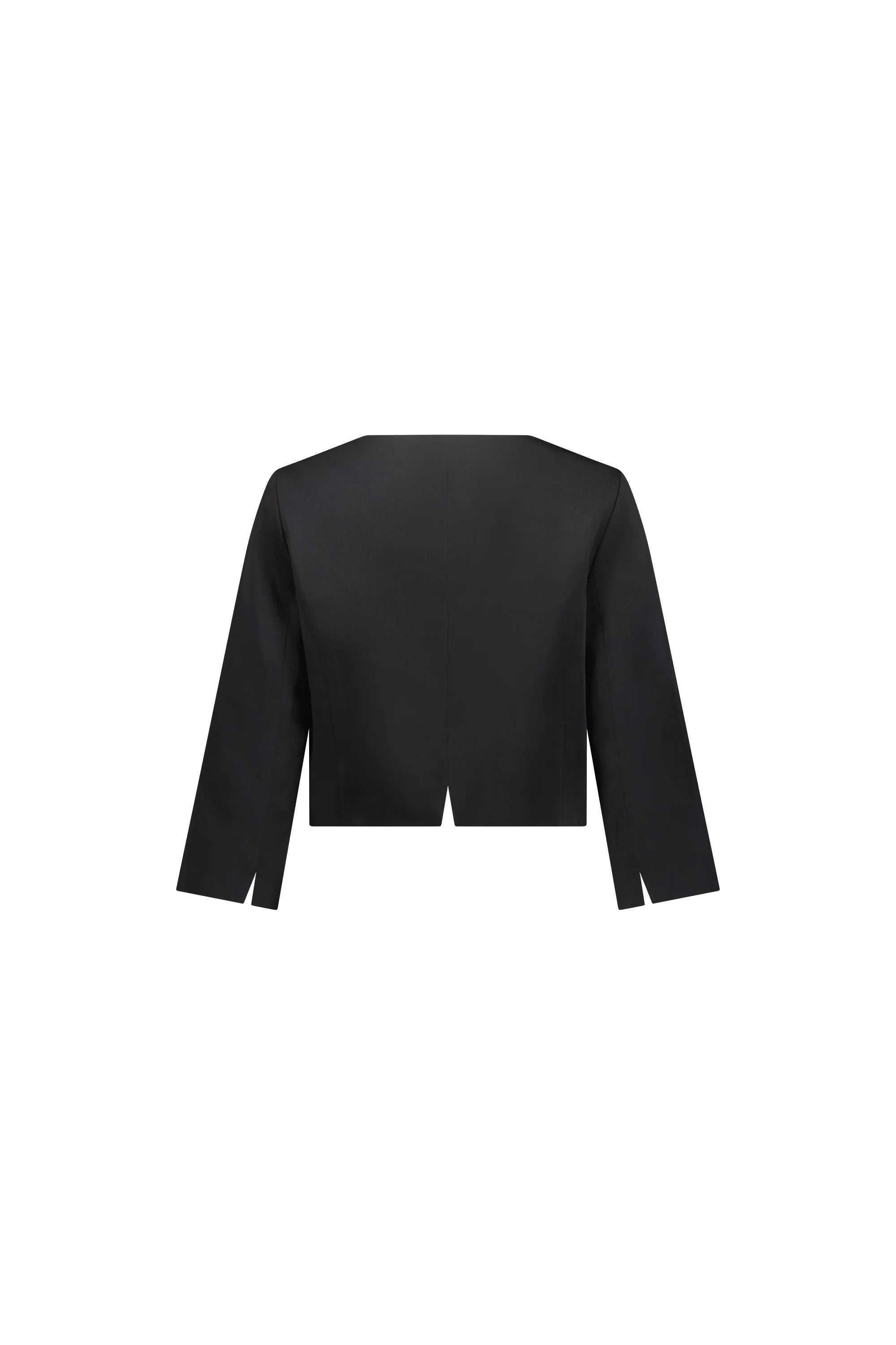 3/4 Sleeve Single Button Cropped Jacket - Black - VASSALLI Jacket NZ LUMA